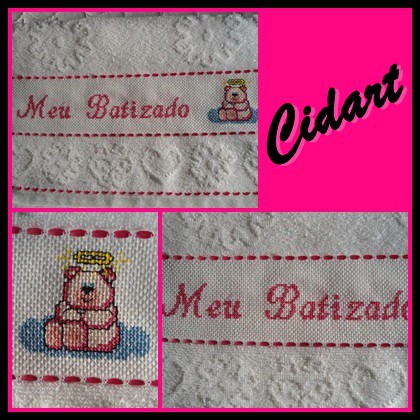 Toalha Batizado (Urso Anjo)